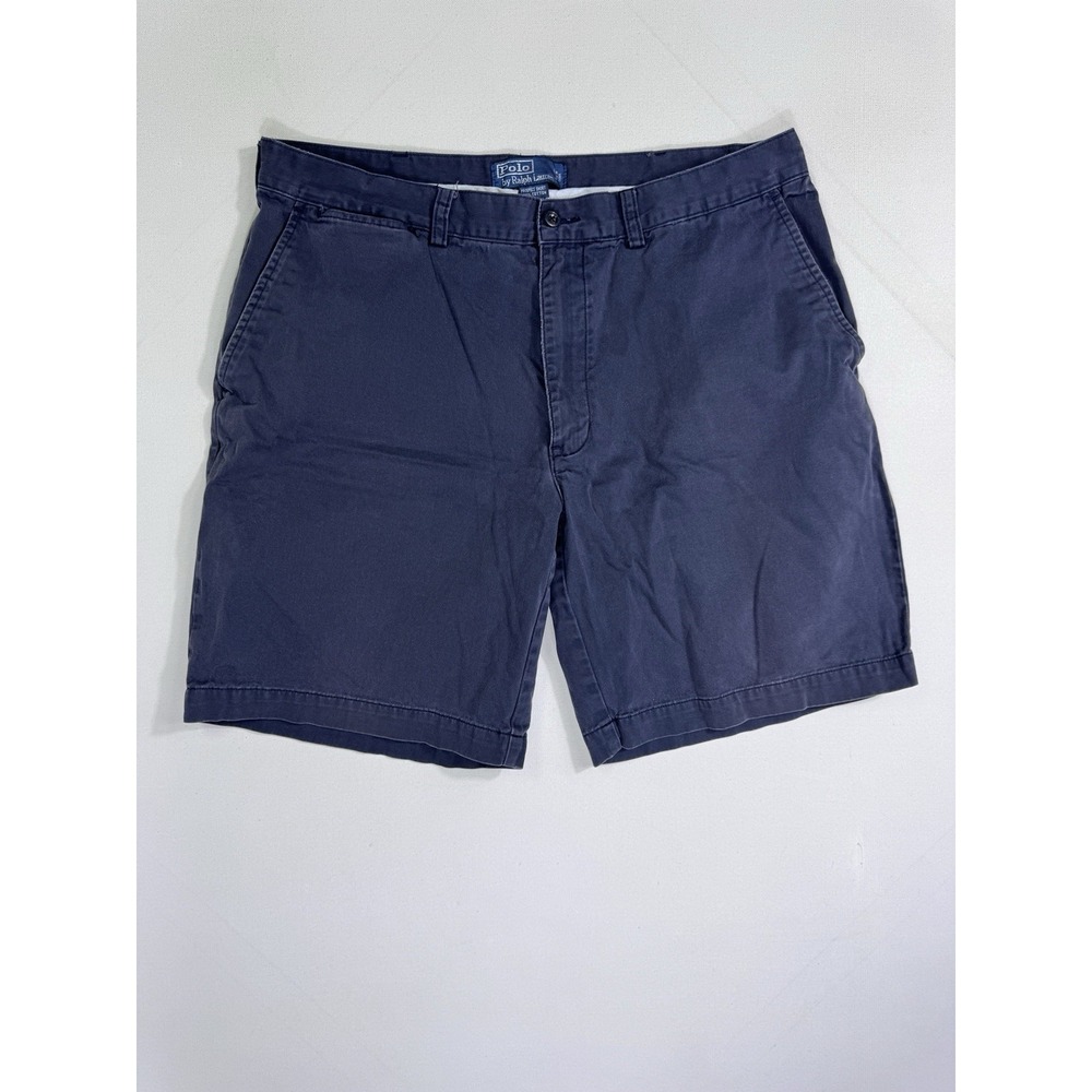 Polo Ralph Lauren Shorts Mens 36 Blue Prospect Chino Cotton Twill Flat Front 9in